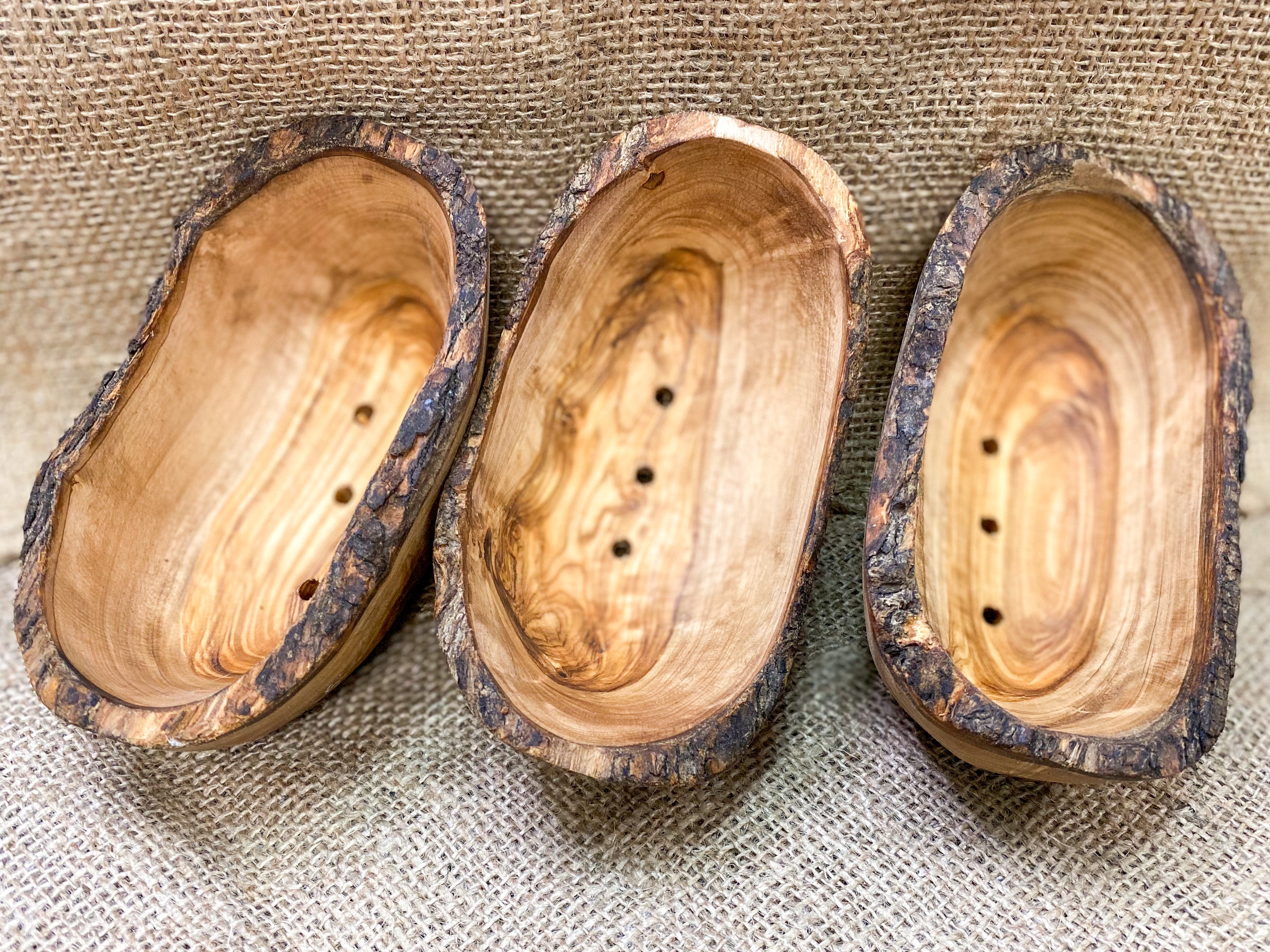 Rustic Olive Wood Soap Dish